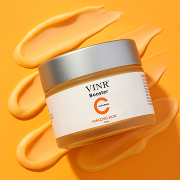 Vinr 10% Vitamin C Face Booster | Brightens Skin & Fades Dark Spots | Lightweight Daily Glow Moisturizer | 50 gm