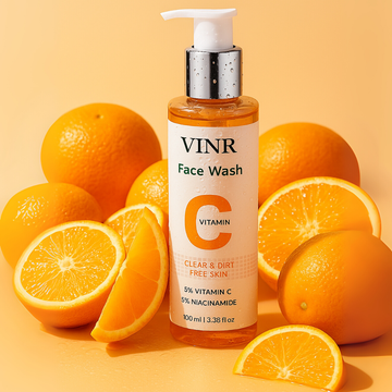 Vinr Vitamin C Facewash | Brightens & Refreshes Skin | Fights Pollution & Tanning | Gentle Gel Cleanser | 100 ml