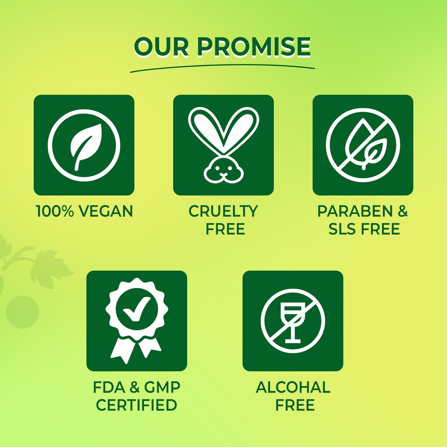 VINR Niacinamide Booster certifications—paraben-free, non-comedogenic, FDA-GMP-certified, cruelty-free