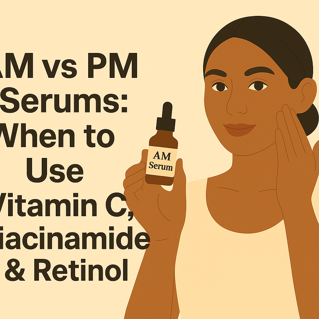 ☀️🌙 AM vs PM Serums: When to Use Vitamin C, Niacinamide & Retinol