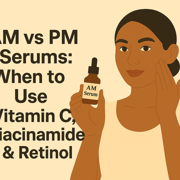 ☀️🌙 AM vs PM Serums: When to Use Vitamin C, Niacinamide & Retinol