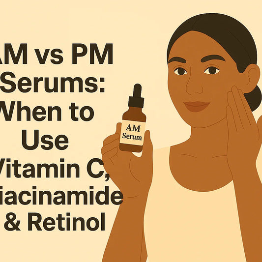 ☀️🌙 AM vs PM Serums: When to Use Vitamin C, Niacinamide & Retinol