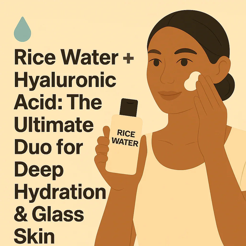 💧 Rice Water + Hyaluronic Acid: The Ultimate Duo for Deep Hydration & Glass Skin