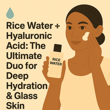 💧 Rice Water + Hyaluronic Acid: The Ultimate Duo for Deep Hydration & Glass Skin
