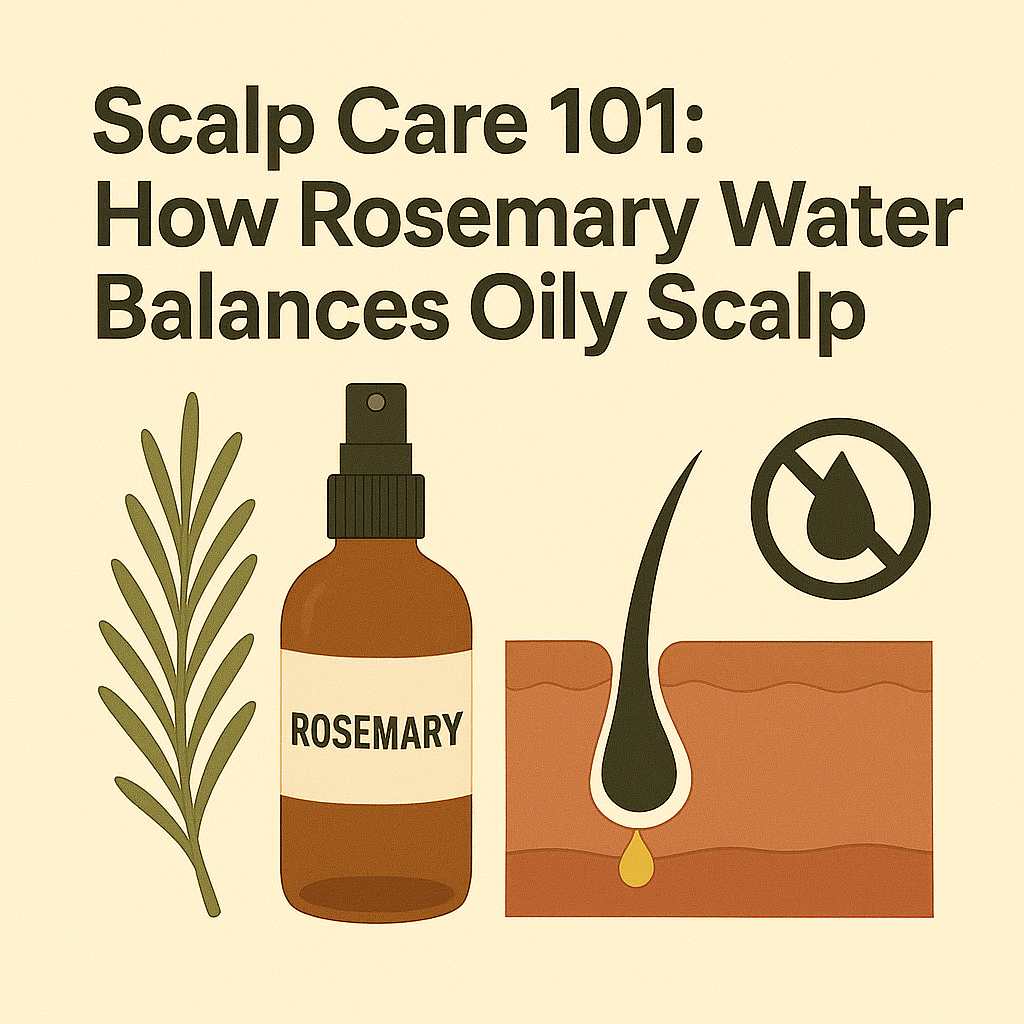🌿 Scalp Care 101: How Rosemary Water Balances Oily Scalp