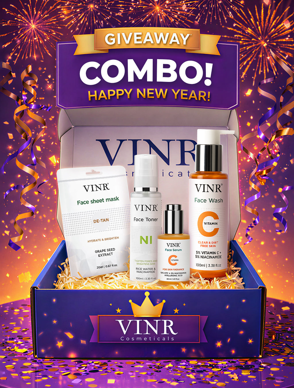 VINR New Year Giveaway Combo 2026: A Thoughtful Skincare Reset for Calm & Healthy Skin