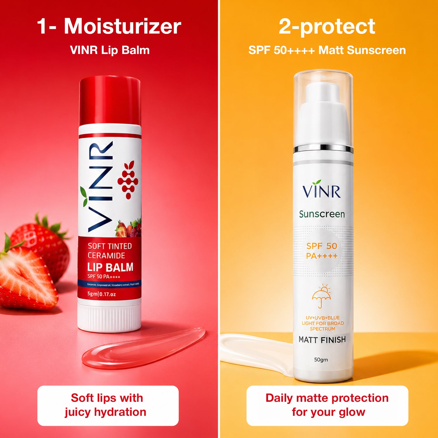 VINR Sunscreen Matt +  Balm Stick Combo
