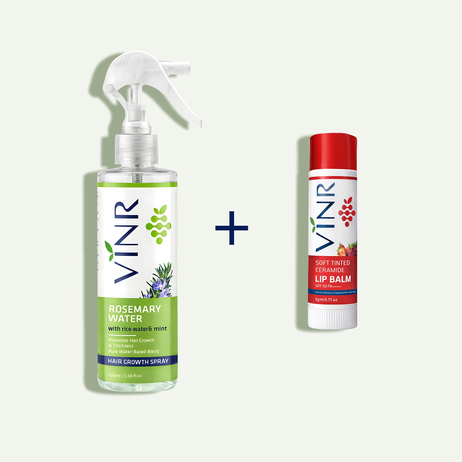 VINR Rosemary Water Hair Spray + Soft Tinted Ceramide Lip Balm Combo