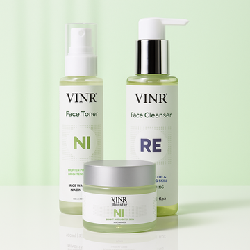 Vinr Hydration Care Combo | Refreshing Facewash, Niacinamide & Rice Water Toner & Niacinamide Moisturizer | Deeply Hydrates, Balances & Strengthens Skin Barrier | For Dry to Combination Skin