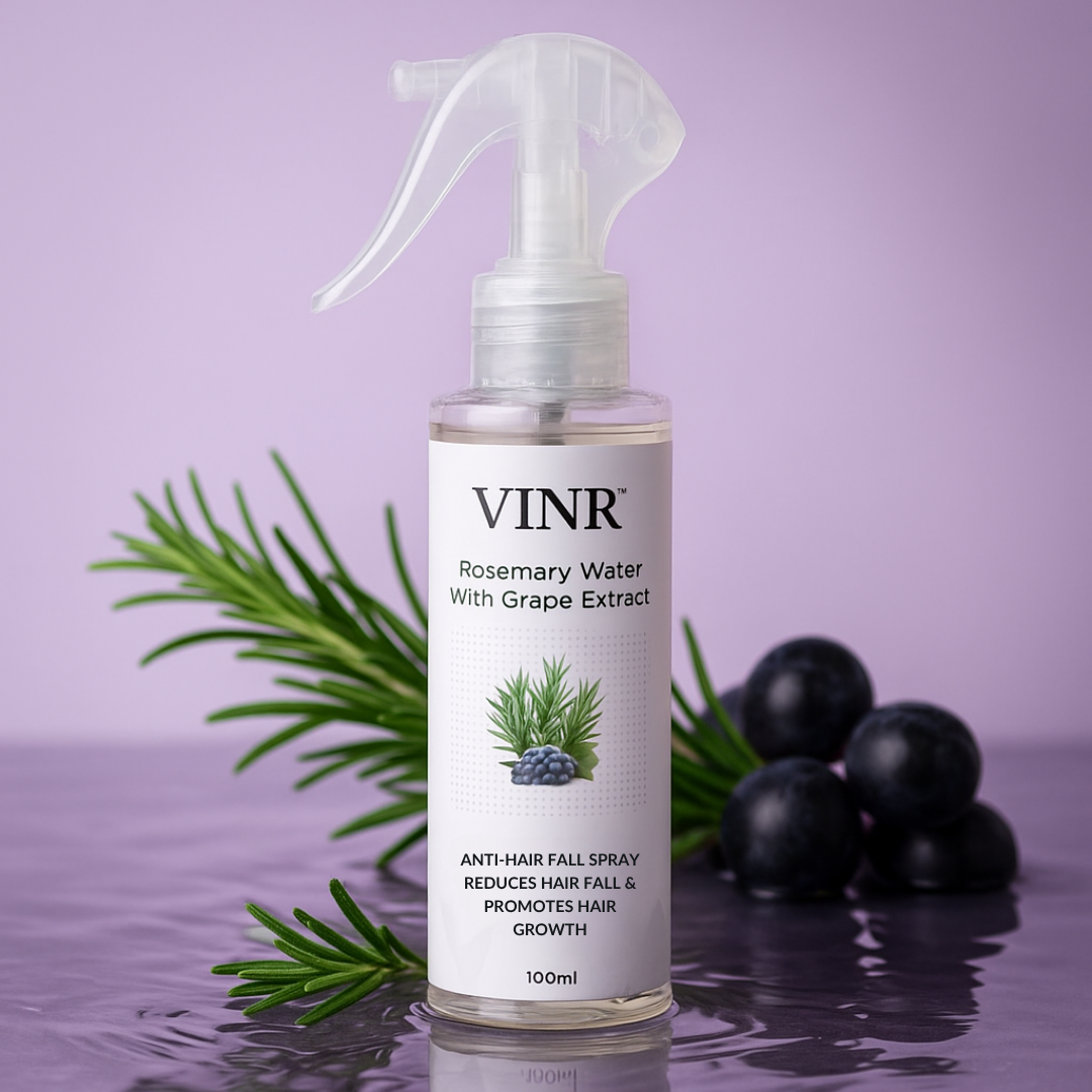Vinr Rosemary Water Hair Spray with Grape Seed Extract | Reduces Hair Fall | Boosts Growth & Scalp Health | 100 ml