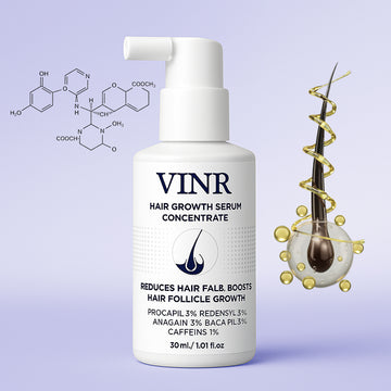 VINR Hair Serum 30ml | Procapil™ 3%, Redensyl™ 3%, Anagain™ 3%, Baicapil™ 3%, Caffeine 1% | Anti Hair Fall, Boosts Hair Growth, Strengthens Roots & Increases Density |