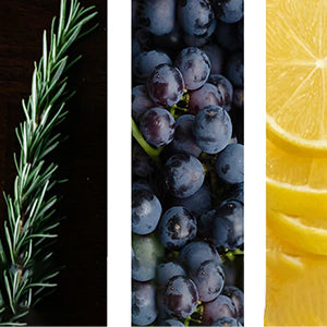 Grapes and rosemary
