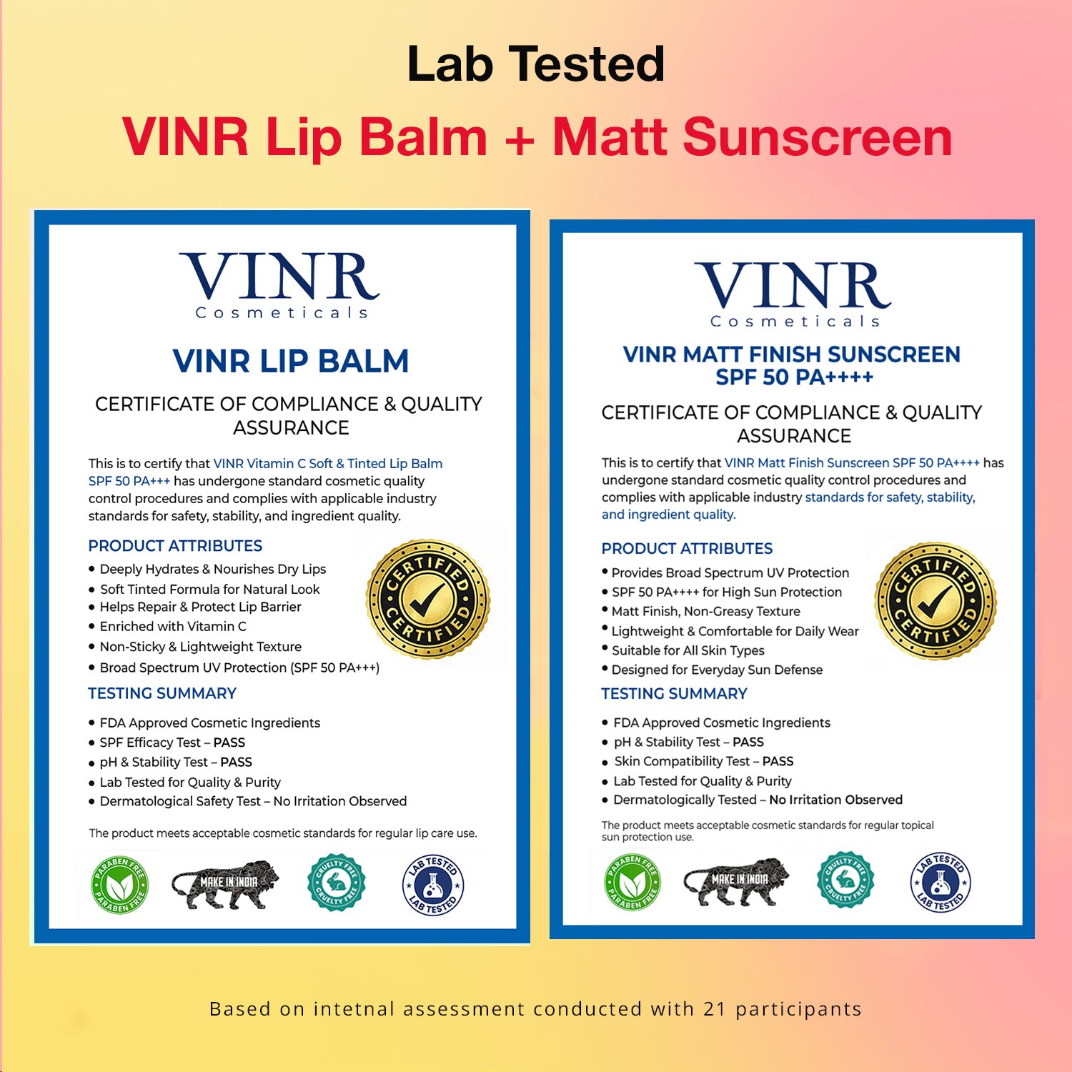 VINR Sunscreen Matt +  Balm Stick Combo