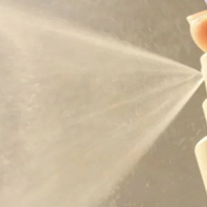 Water droplets being sprayed 