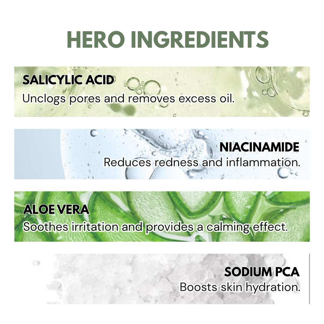 Vinr 2% Salicylic Acid & 5% Niacinamide Serum | Fights Acne & Blackheads | Unclogs Pores | Oil Control | 30 ml