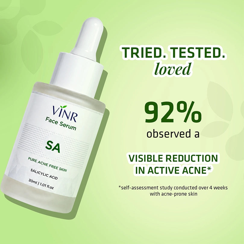 Vinr 2% Salicylic Acid & 5% Niacinamide Serum | Fights Acne & Blackheads | Unclogs Pores | Oil Control | 30 ml