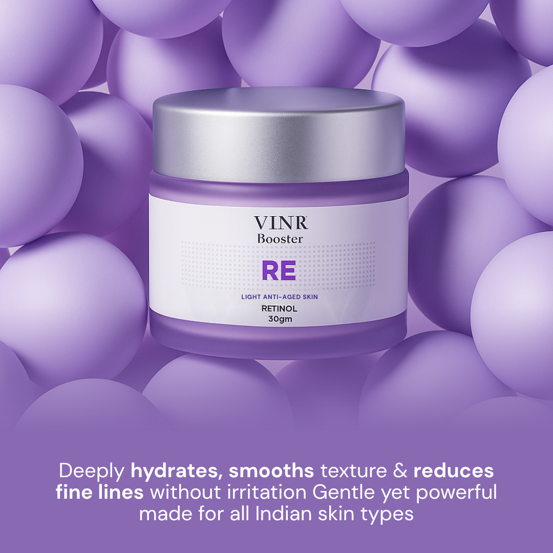 Vinr Retinol Face Booster | Fights Signs of Ageing | Refines Texture | Night Repair Cream | 50 gm
