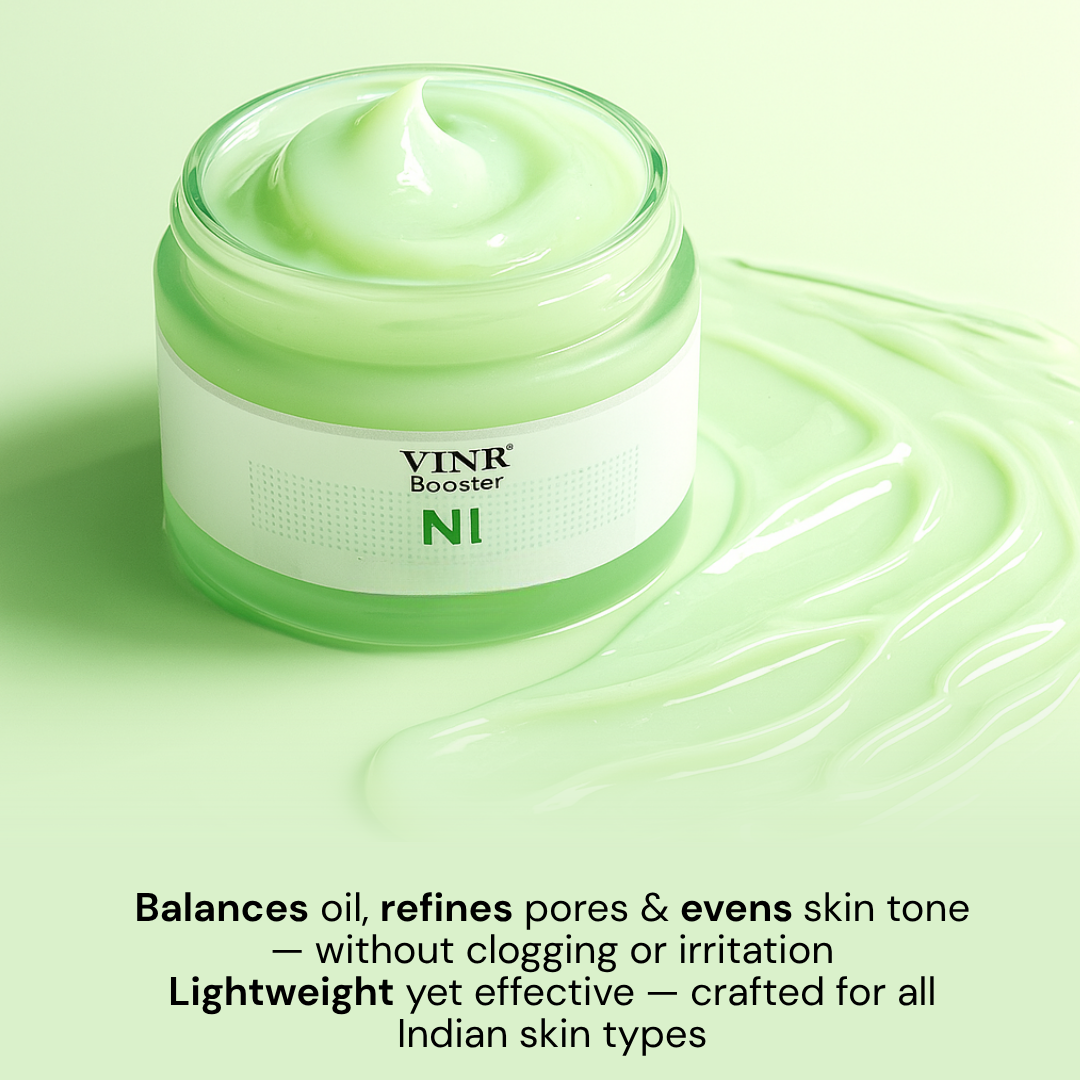 Vinr 10% Niacinamide Face Booster | Fades Acne Marks & Controls Oil | Calms & Brightens Skin | 50 gm