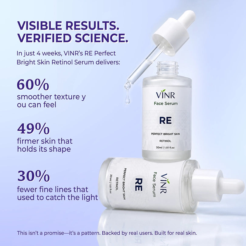 Vinr 1% Retinol & Peptide Face Serum | Reduces Fine Lines & Wrinkles | Smoothens Texture | Suitable for Night Use | 30 ml