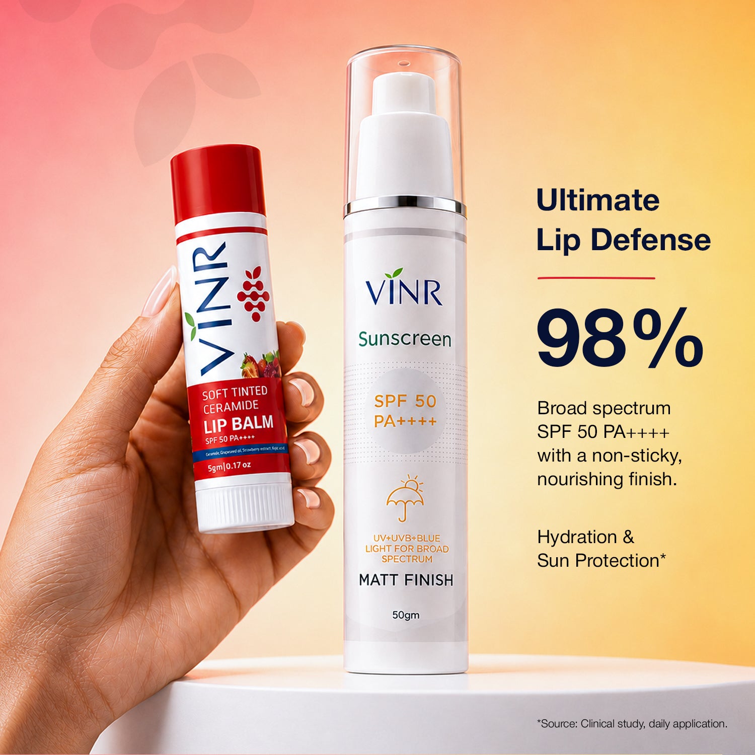 VINR Sunscreen Matt +  Balm Stick Combo