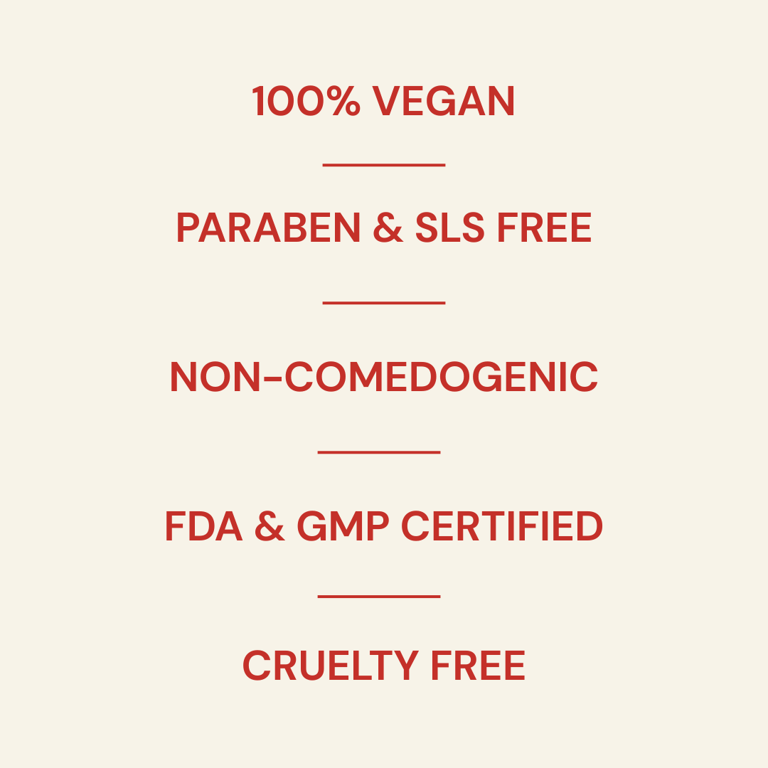 VINR Vitamin C Lip Balm certifications — 100% vegan paraben free FDA GMP certified cruelty free
