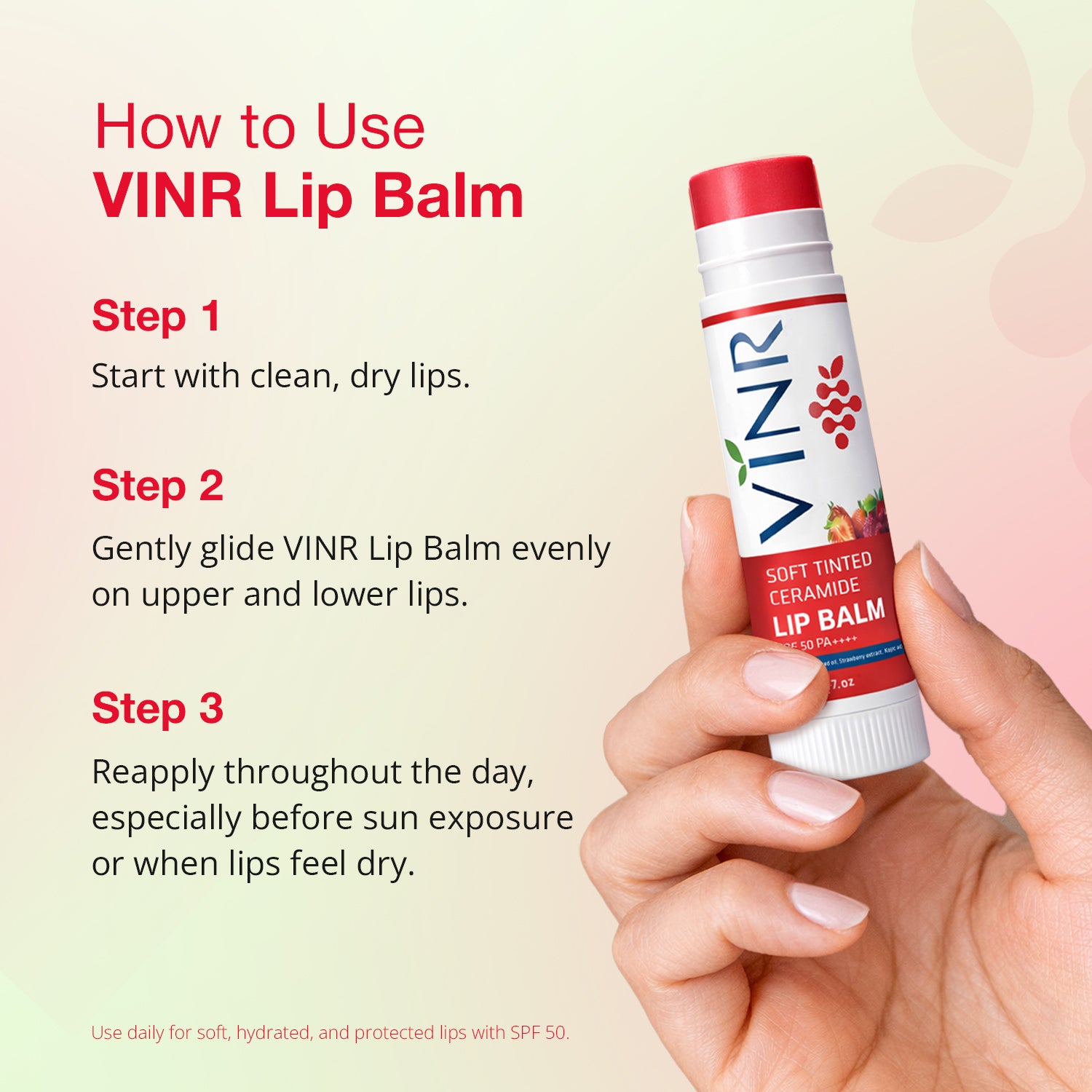 VINR Rosemary Water Hair Spray + Soft Tinted Ceramide Lip Balm Combo