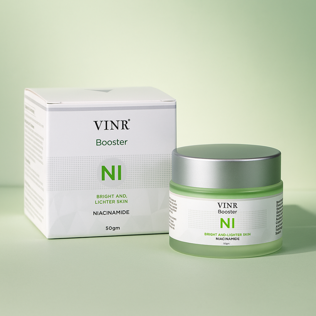 Vinr 10% Niacinamide Face Booster | Fades Acne Marks & Controls Oil | Calms & Brightens Skin | 50 gm