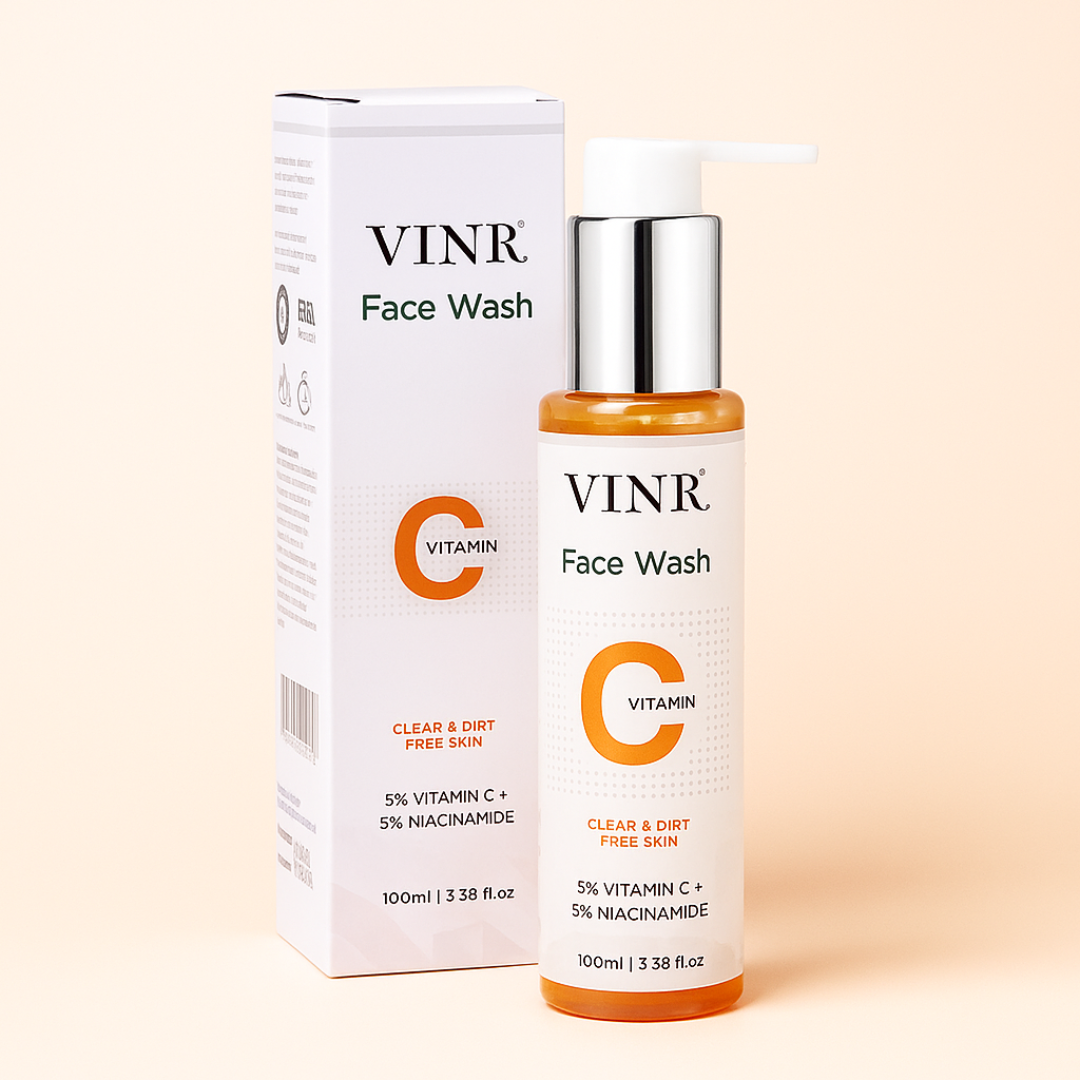 Vinr Vitamin C Facewash | Brightens & Refreshes Skin | Fights Pollution & Tanning | Gentle Gel Cleanser | 100 ml