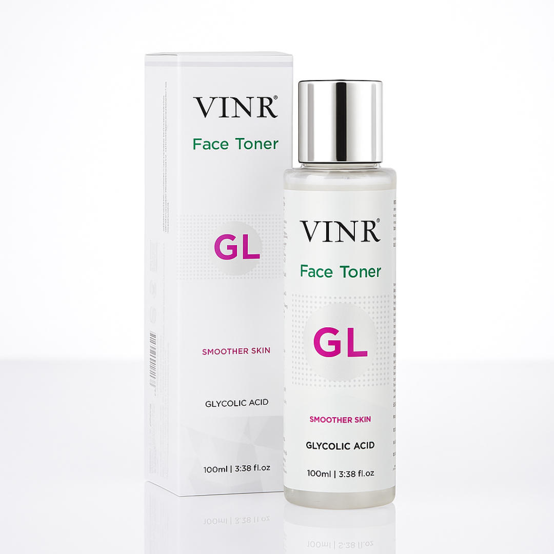 Vinr 7% Glycolic Acid Toner | Gently Exfoliates, Brightens & Refines Texture | With Fruit Acids & Niacinamide | 100 ml