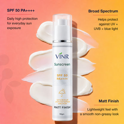 VINR Sunscreen Matt +  Lip Balm Stick Combo
