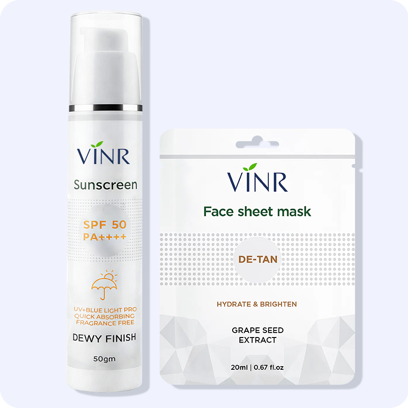 Vinr Sun Defense Combo | Sun Protection & Tan Removal | Hydrates & Brightens Skin | Suitable for All Skin Types