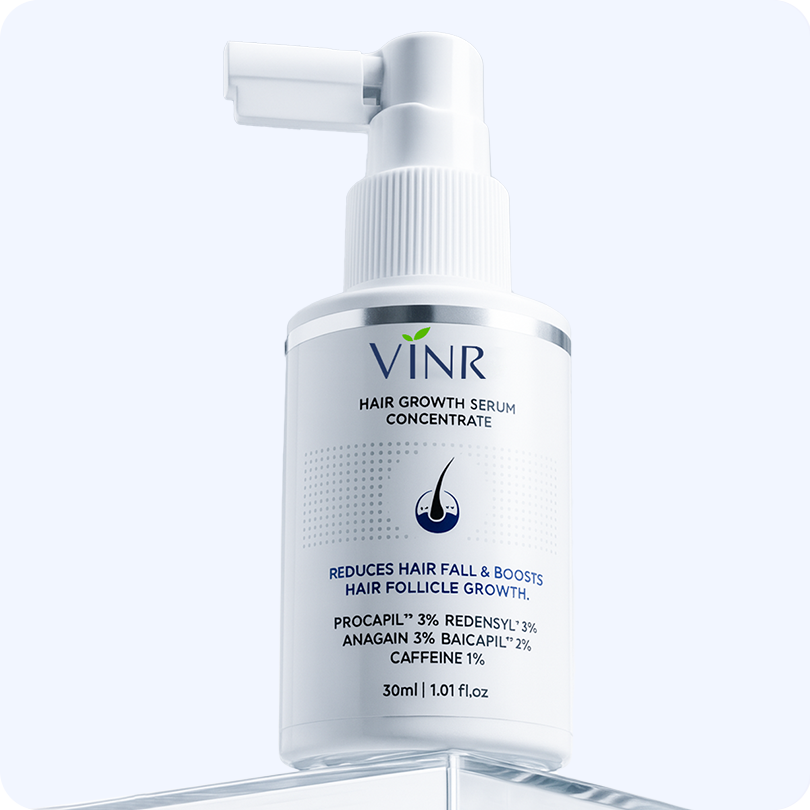 VINR Hair Serum 30ml | Procapil™ 3%, Redensyl™ 3%, Anagain™ 3%, Baicapil™ 3%, Caffeine 1% | Anti Hair Fall, Boosts Hair Growth, Strengthens Roots & Increases Density |