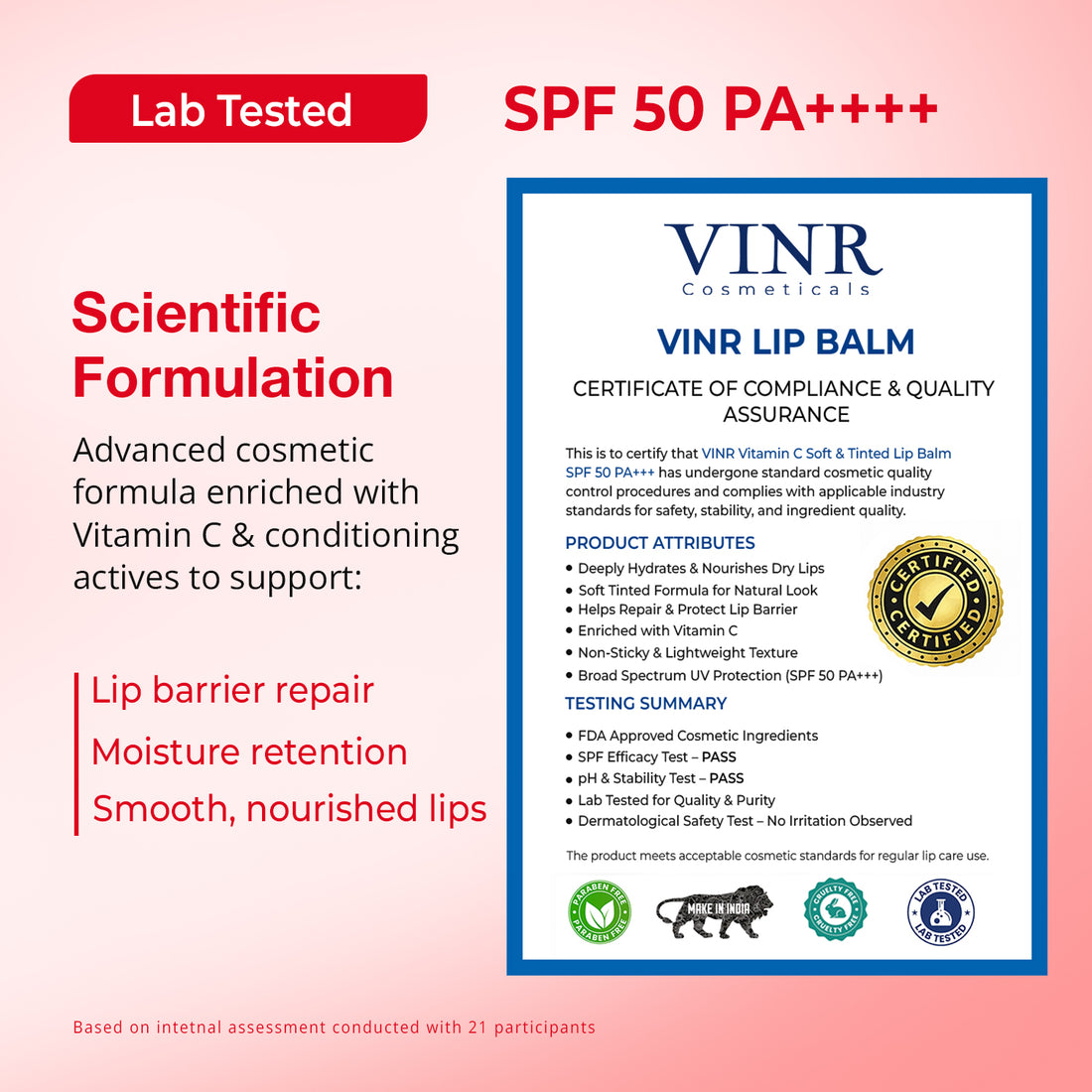 VINR Soft Tinted Ceramide Lip Balm + Lip Sleeping Mask Combo | Deep Moisture, Plump & Repair Dry, Chapped Lips Overnight