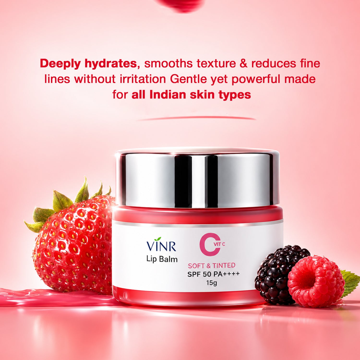 VINR Soft Tinted Ceramide Lip Balm + Lip Sleeping Mask Combo | Deep Moisture, Plump & Repair Dry, Chapped Lips Overnight
