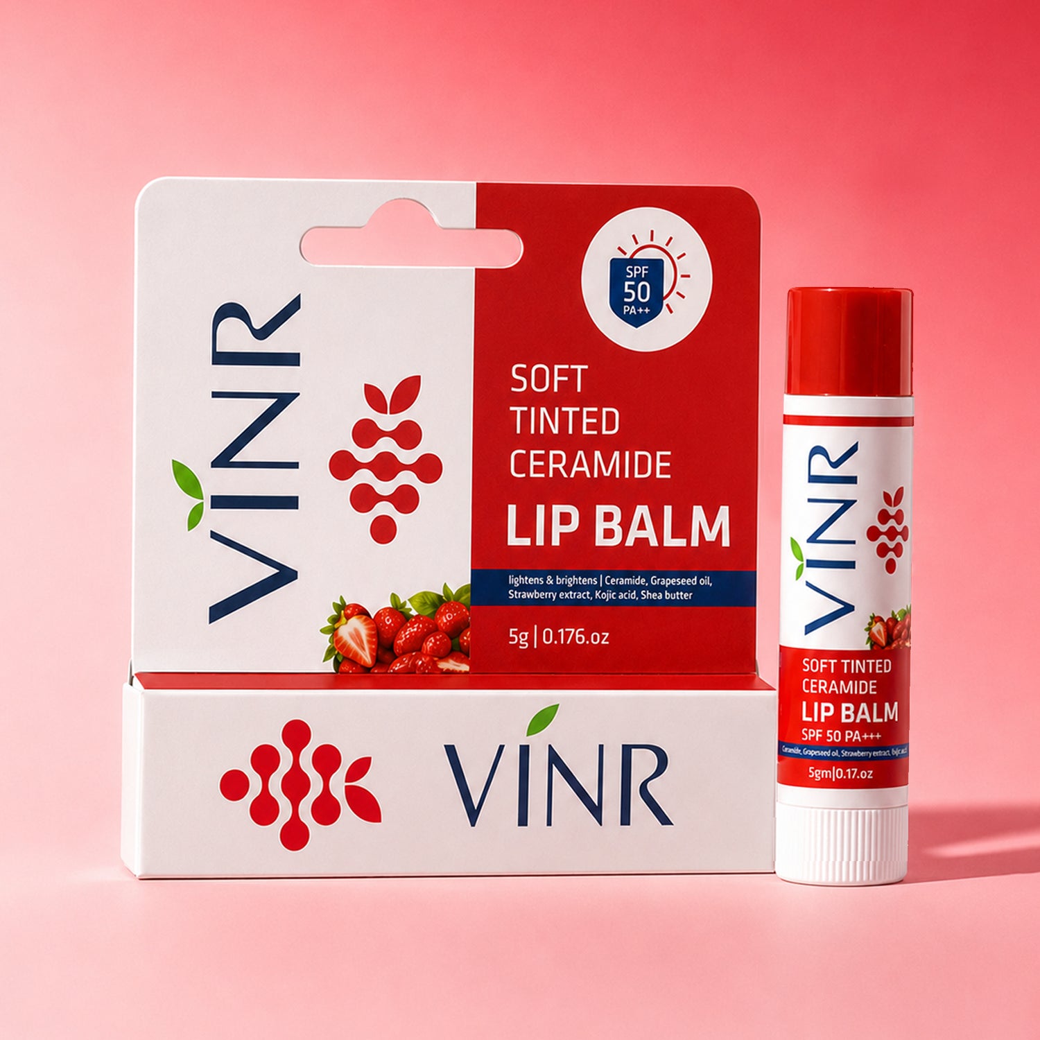 VINR Soft Tinted Ceramide Lip Balm + Lip Sleeping Mask Combo | Deep Moisture, Plump & Repair Dry, Chapped Lips Overnight