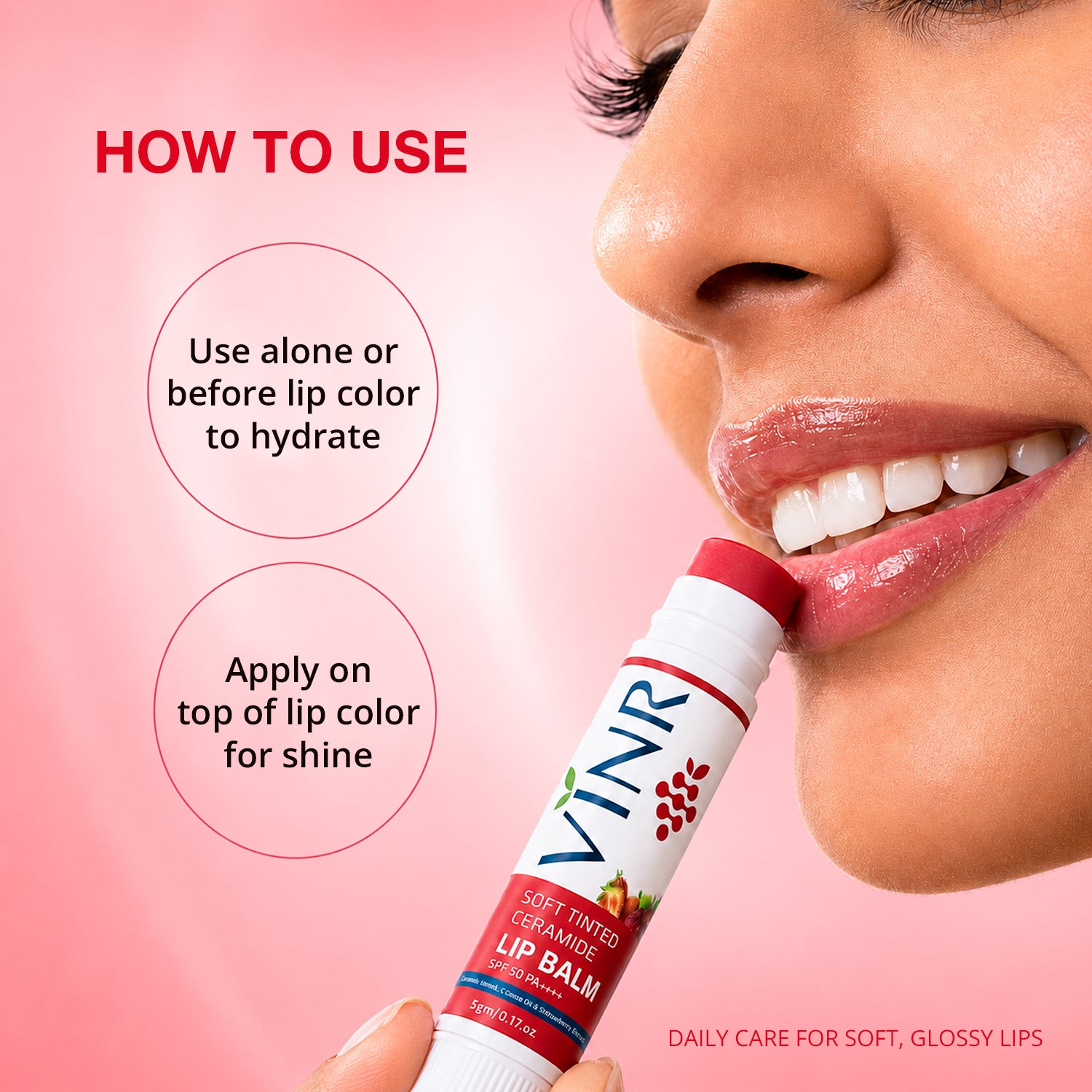 VINR Soft Tinted Ceramide Lip Balm + Lip Sleeping Mask Combo | Deep Moisture, Plump & Repair Dry, Chapped Lips Overnight