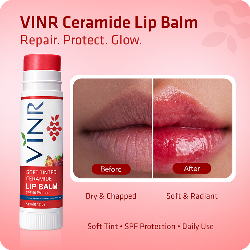 VINR Soft Tinted Ceramide Lip Balm SPF 50 PA++++