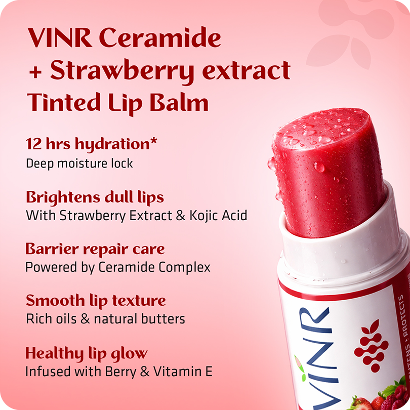 VINR Soft Tinted Ceramide Lip Balm SPF 50 PA++++