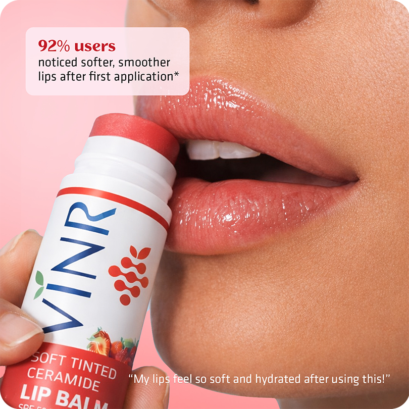 VINR Soft Tinted Ceramide Lip Balm SPF 50 PA++++