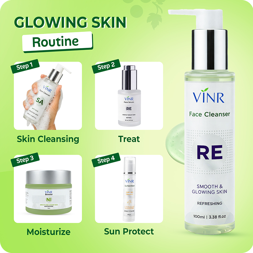 Vinr Refreshing Face Cleanser | With 3% Niacinamide | Balances Oil, Brightens & Calms Skin | 100 ml