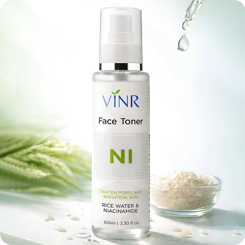 VINR Rice Water and Niacinamide Face Toner 100ml – NI toner to tighten pores and brighten skin for glass glow