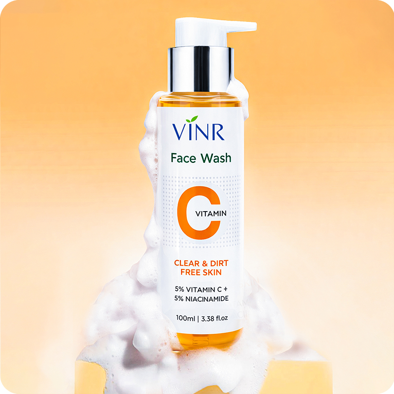 Vinr Vitamin C Facewash | Brightens & Refreshes Skin | Fights Pollution & Tanning | Gentle Gel Cleanser | 100 ml