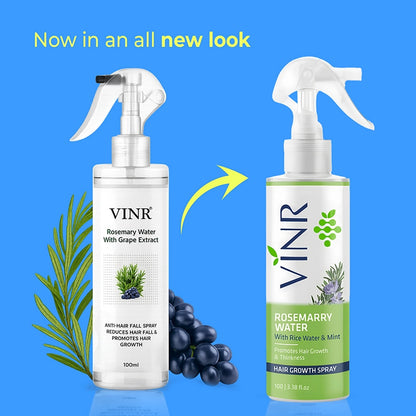 Vinr Rosemary Water Hair Spray with Grape Seed Extract | 100 ml