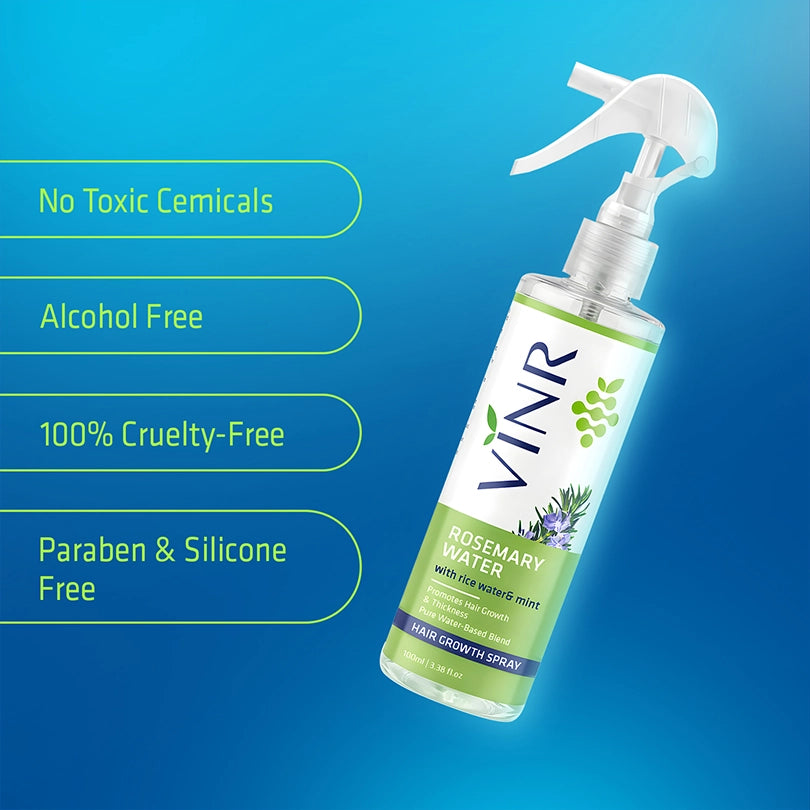 Vinr Rosemary Water Hair Spray with Grape Seed Extract | 100 ml