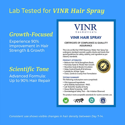 Vinr Rosemary Water Hair Spray with Grape Seed Extract | 100 ml