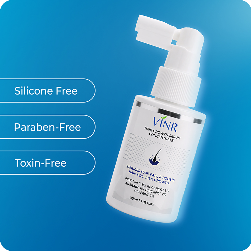 VINR Hair Serum 30ml | Procapil™ 3%, Redensyl™ 3%, Anagain™ 3%, Baicapil™ 3%, Caffeine 1% | Anti Hair Fall, Boosts Hair Growth, Strengthens Roots & Increases Density |