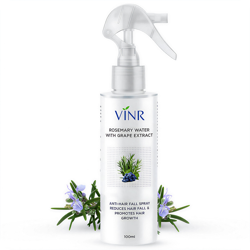 Vinr Rosemary Water Hair Spray with Grape Seed Extract | Reduces Hair Fall | Boosts Growth & Scalp Health | 100 ml