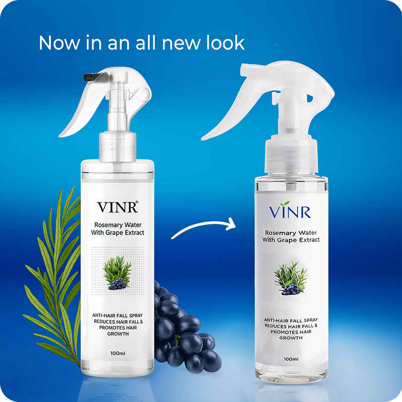 Vinr Rosemary Water Hair Spray with Grape Seed Extract | Reduces Hair Fall | Boosts Growth & Scalp Health | 100 ml