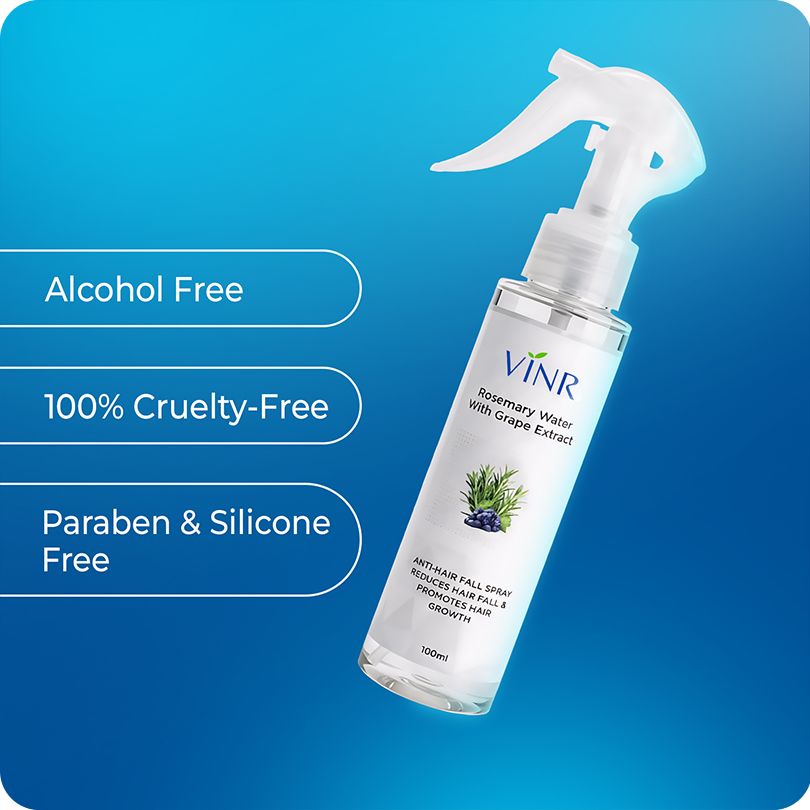 Vinr Rosemary Water Hair Spray with Grape Seed Extract | Reduces Hair Fall | Boosts Growth & Scalp Health | 100 ml