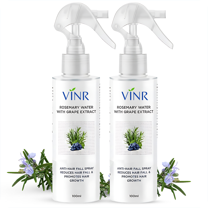 Vinr Rosemary Water Hair Spray with Grape Seed Extract | Reduces Hair Fall | Boosts Growth & Scalp Health | 100 ml